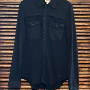 Diesel Black Long-Sleeve Casual Button-Down Shirt